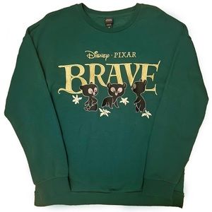 Late y2k Disney Pixar promotional crewneck sweatshirt for the CGI movie Brave.